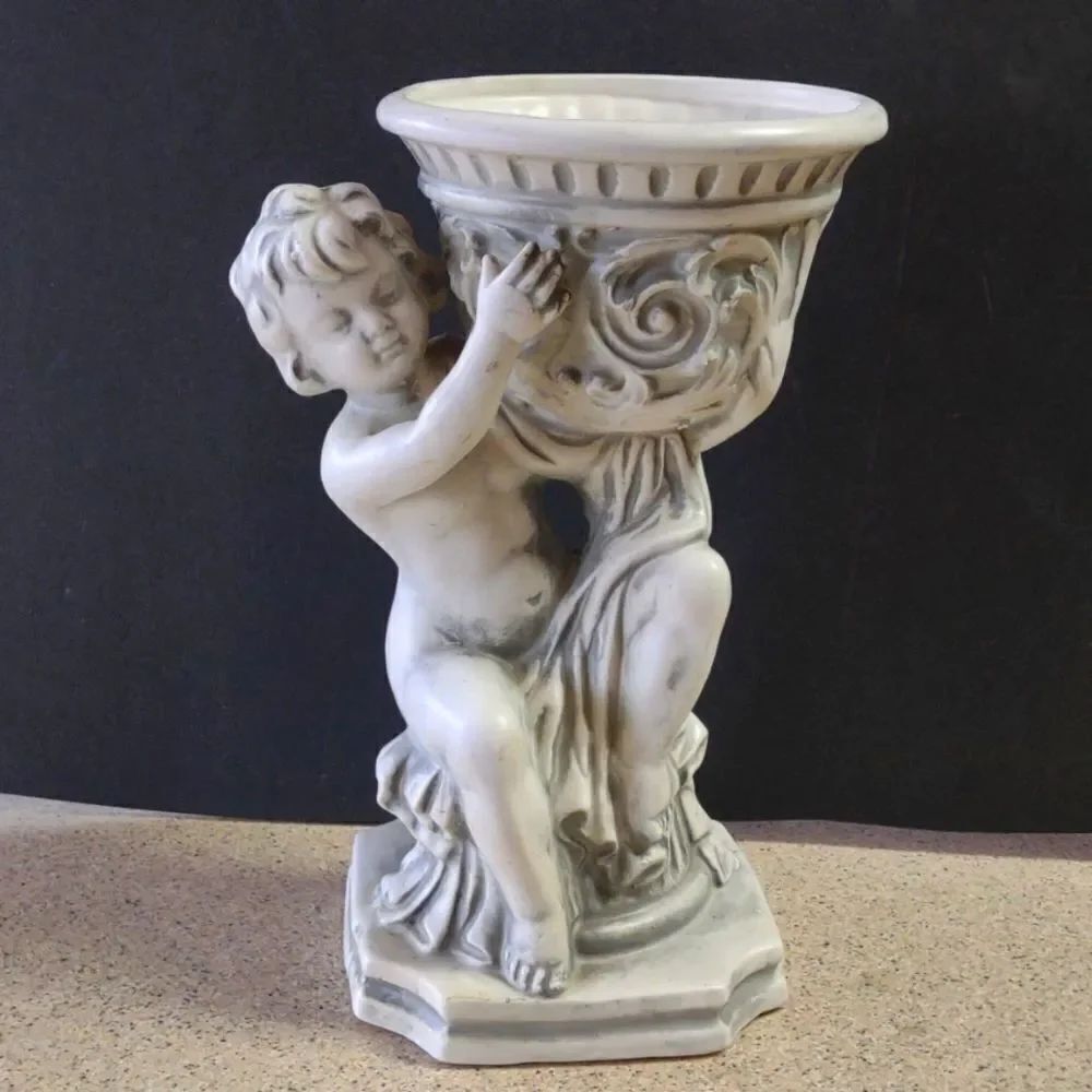 MCM Ceramic Cherub Figure Japan 1960